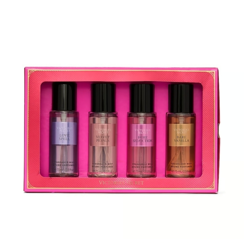 Victoria's Secret Fragrance Mist Collection -Most Loved Mists Gift Set4-piece se